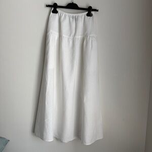 Reformation White Maxi Skirt